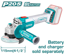 Lithium-Ion angle grinder-Battery and charger sold separately TAGLI201158