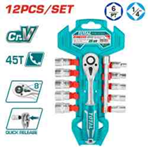 12 Pcs 1/4" socket set THT14114126
