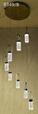 Hanging Light 8349/8, ￠450*H1500,GD