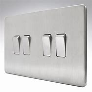 SWITCH AB-STAINLESS STEEL 4 gang 2 way