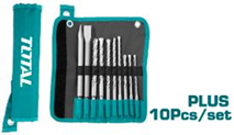 10 Pcs hammer drill bits and chisels set TACSD19101