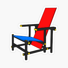 Chair Red , blue