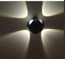 Led wall light   W807/4 4*1W D65MM BK